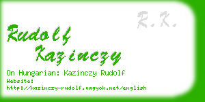 rudolf kazinczy business card